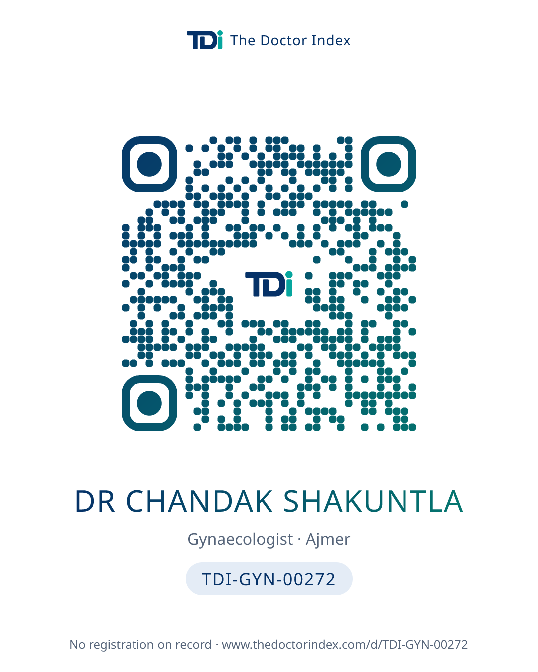 QR card for Dr Chandak Shakuntla, TDI-GYN-00272